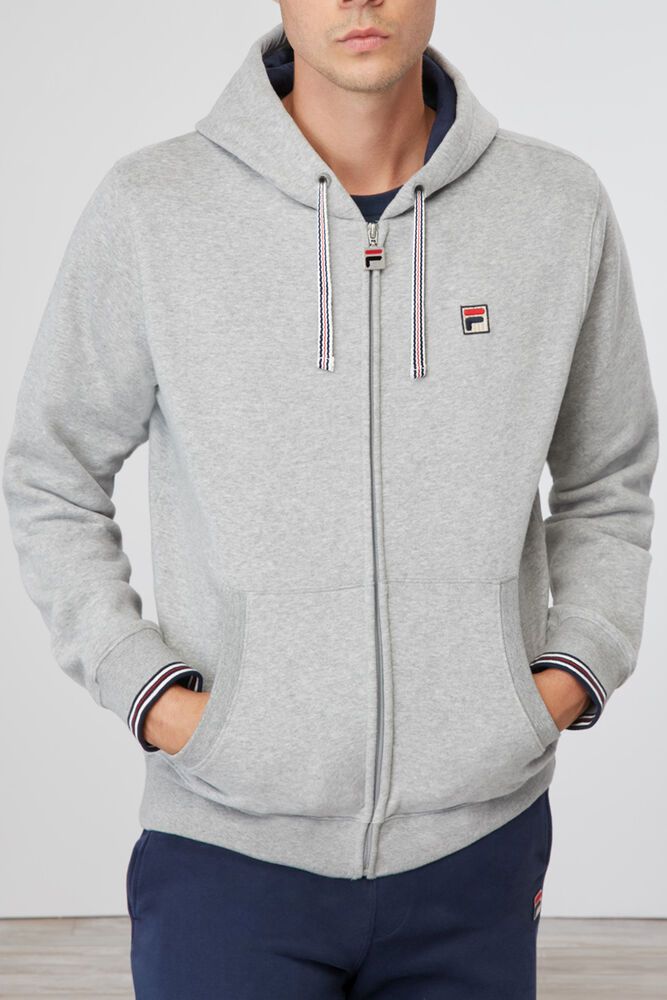 Fila Sweatshirt Mens Grey Tenconi Hooded - Ireland 31072-PLDC